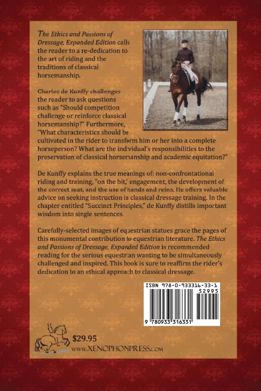 Rückseite: 9780933316331 | The Ethics and Passions of Dressage | Charles De Kunffy | Taschenbuch