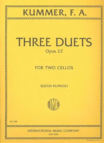 Cover: 9790220406331 | 3 Duets Opus 22 (Klengel) | Friedrich August Kummer | Buch