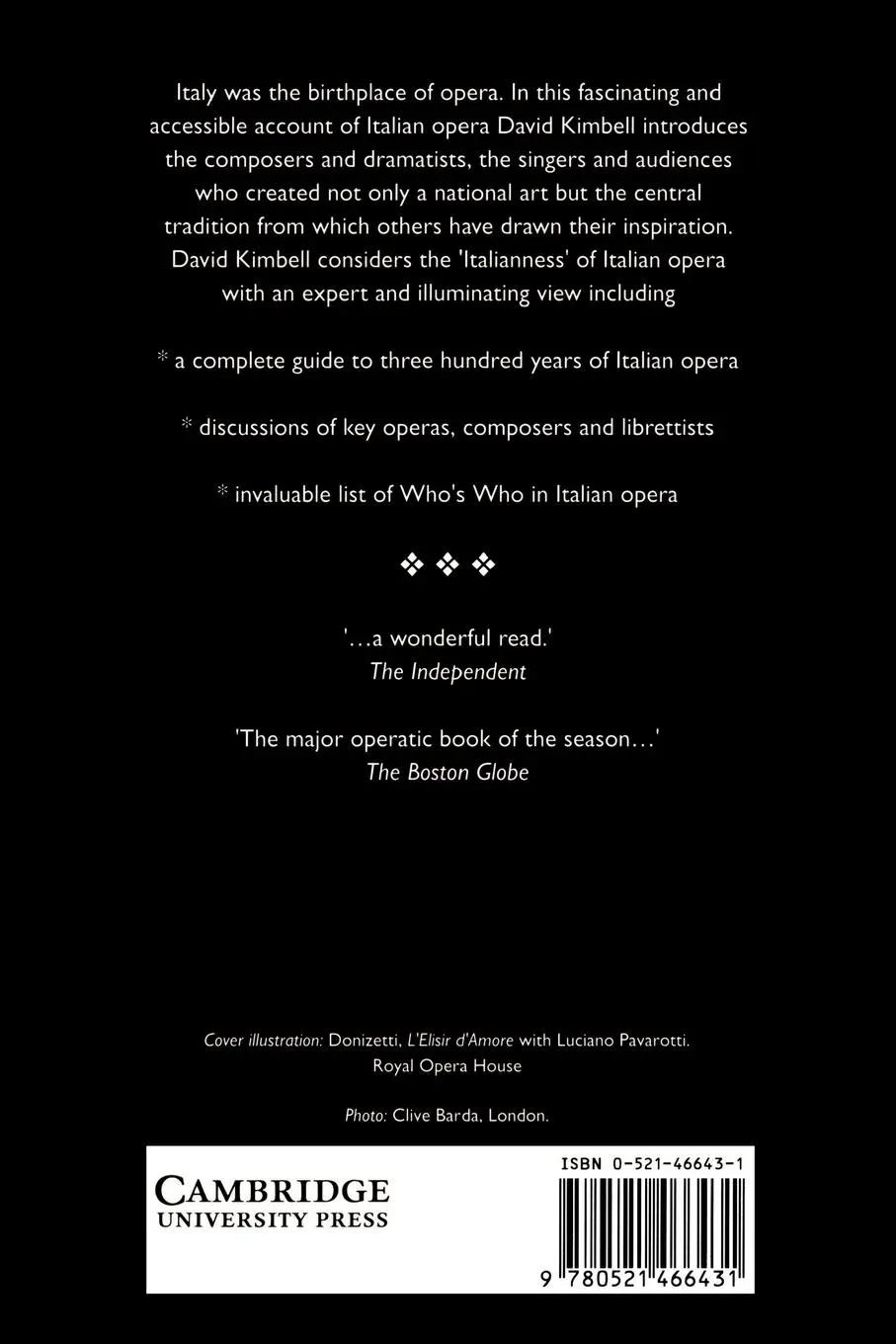 Rückseite: 9780521466431 | Italian Opera | David Kimbell | Taschenbuch | Buch | Englisch | 2002