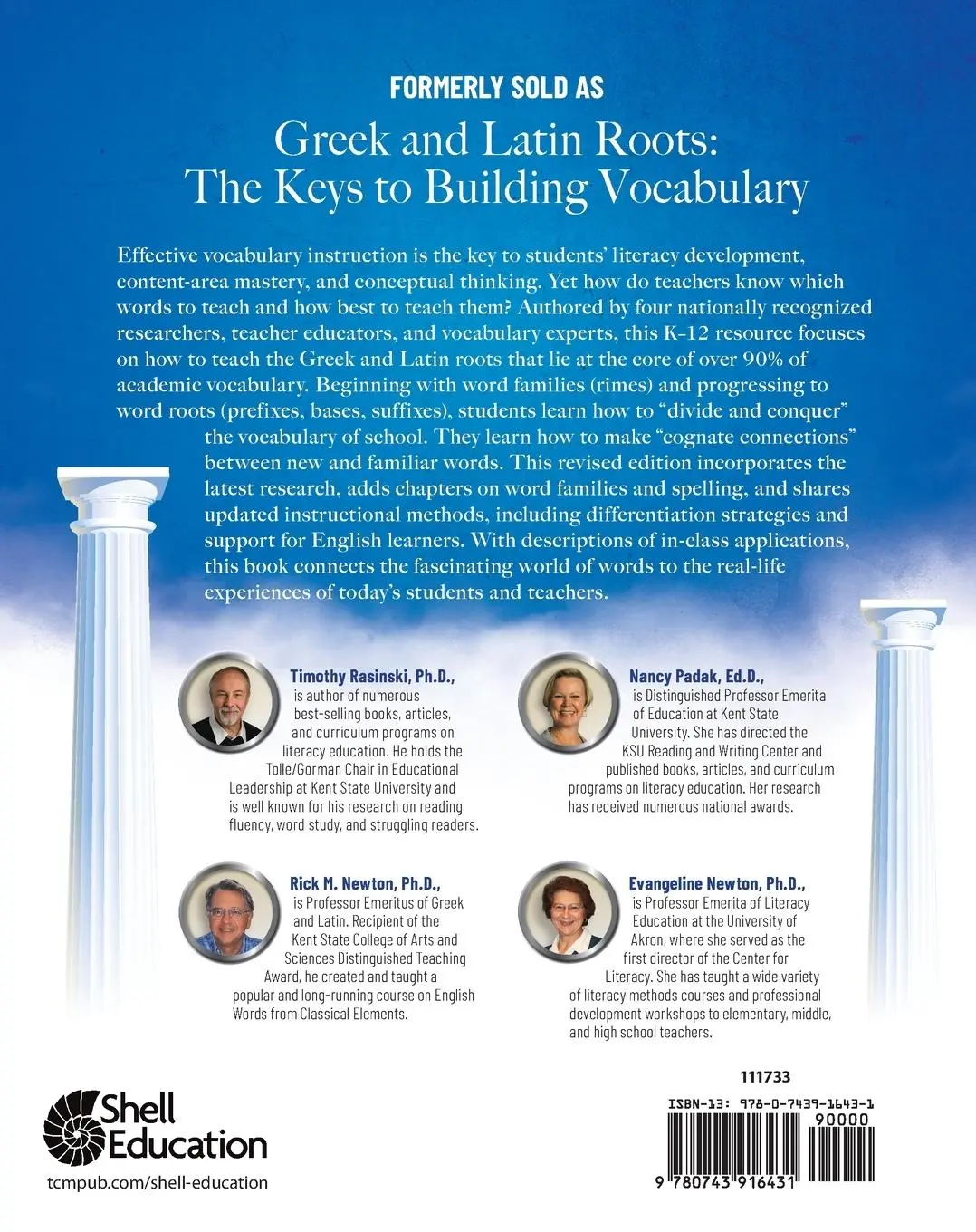 Rückseite: 9780743916431 | Building Vocabulary with Greek and Latin Roots | Rasinski (u. a.)