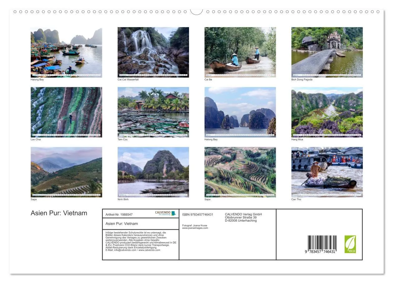 Bild: 9783457746431 | Asien Pur: Vietnam (hochwertiger Premium Wandkalender 2026 DIN A2...