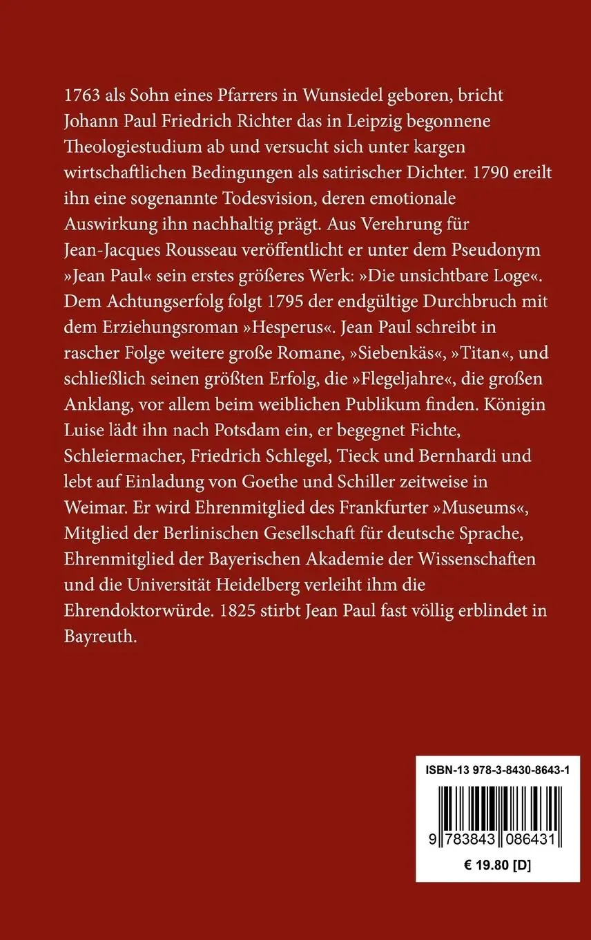 Rückseite: 9783843086431 | Dr. Katzenbergers Badereise | Jean Paul | Buch | 248 S. | Deutsch
