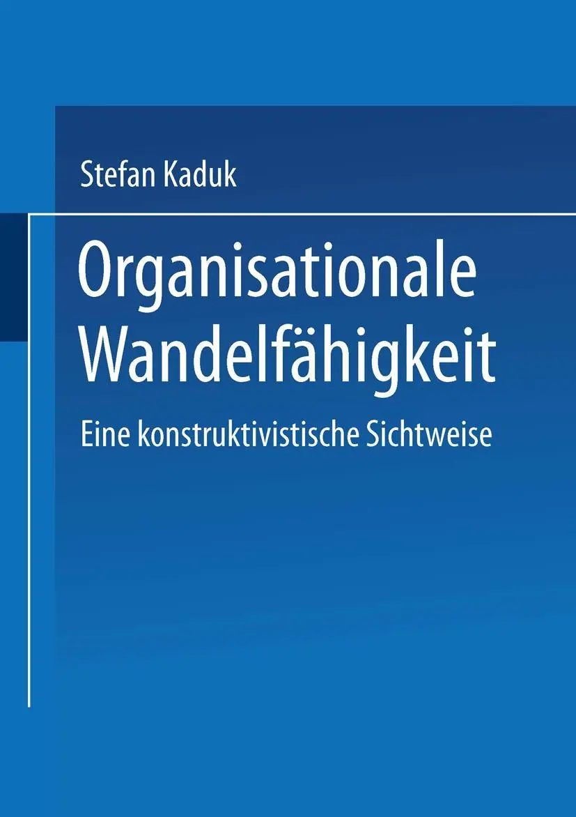Cover: 9783824406531 | Organisationale Wandelfähigkeit | Eine konstruktivistische Sichtweise