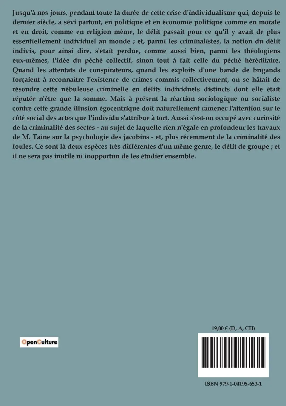 Rückseite: 9791041956531 | Essais et mélanges sociologiques | Gabriel Tarde | Taschenbuch | 2024