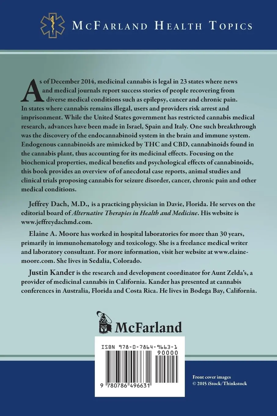 Rückseite: 9780786496631 | Cannabis Extracts in Medicine | Jeffrey Dach (u. a.) | Taschenbuch
