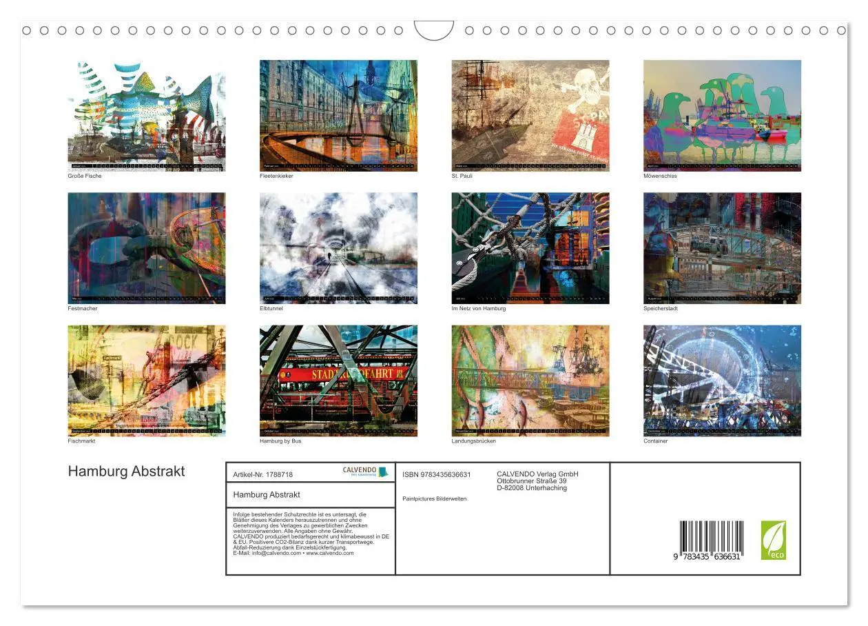Bild: 9783435636631 | Hamburg Abstrakt (Wandkalender 2025 DIN A3 quer), CALVENDO...