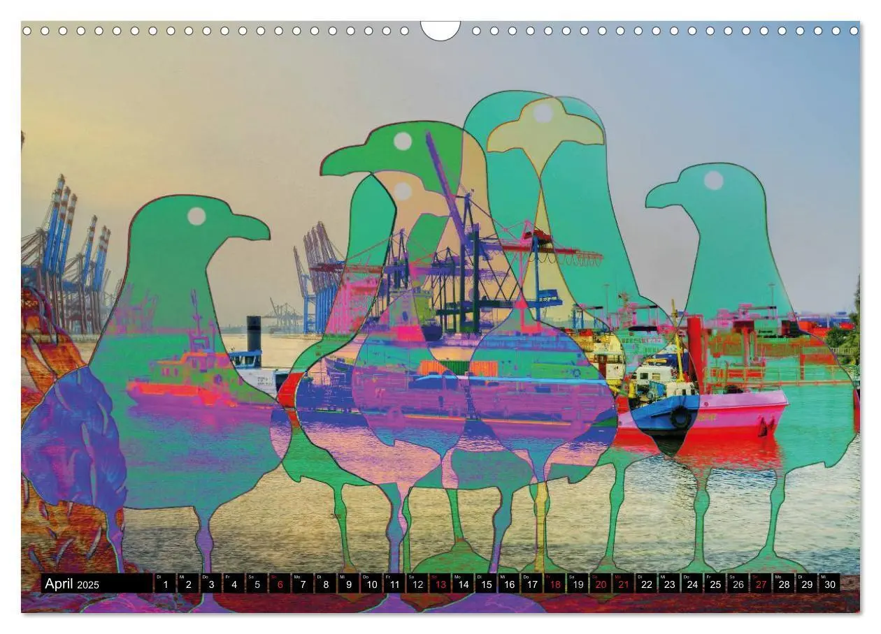 Bild: 9783435636631 | Hamburg Abstrakt (Wandkalender 2025 DIN A3 quer), CALVENDO...