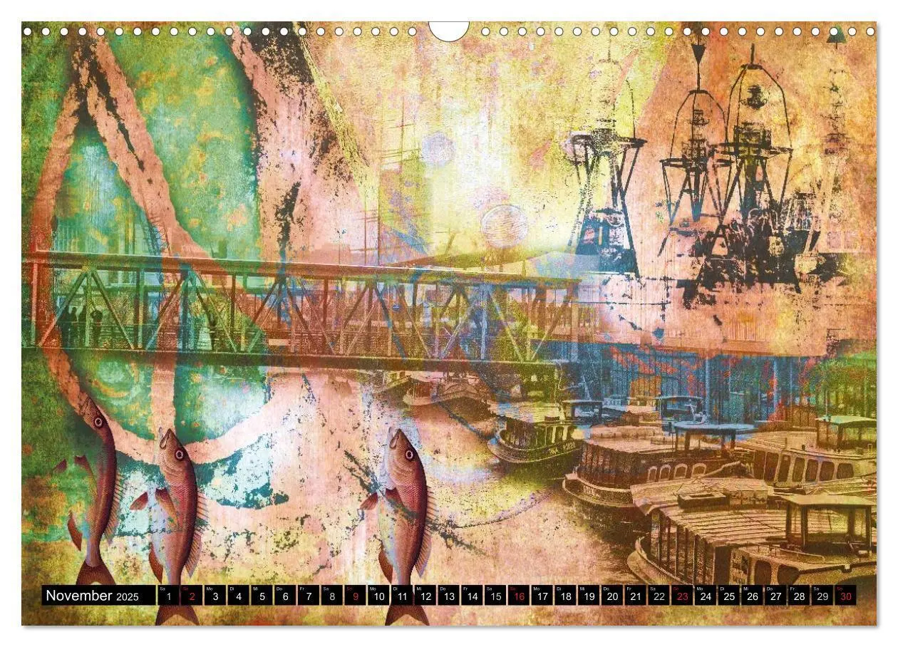 Bild: 9783435636631 | Hamburg Abstrakt (Wandkalender 2025 DIN A3 quer), CALVENDO...