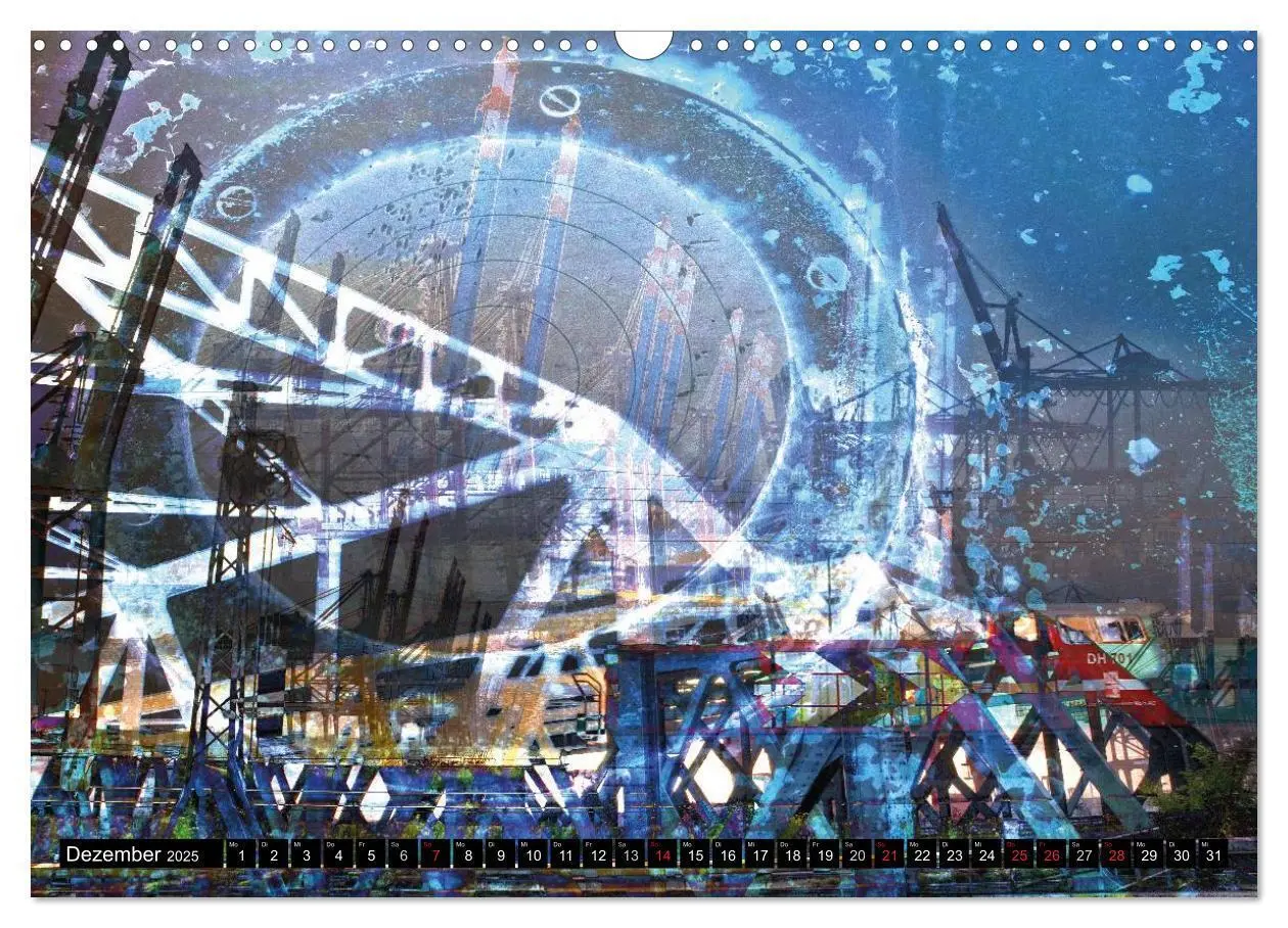Bild: 9783435636631 | Hamburg Abstrakt (Wandkalender 2025 DIN A3 quer), CALVENDO...