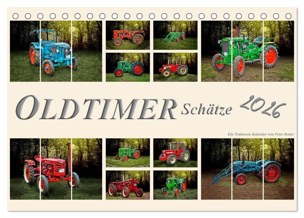 Cover: 9783516056631 | Oldtimer Schätze. Ein Traktoren-Kalender (Tischkalender 2026 DIN A5...