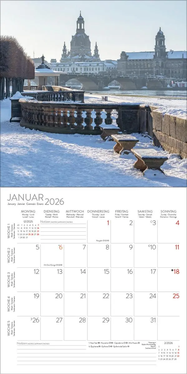 Bild: 9783731886631 | Dresden 2026 | Verlag Korsch | Kalender | 13 S. | Deutsch | 2026