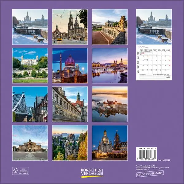 Bild: 9783731886631 | Dresden 2026 | Verlag Korsch | Kalender | 13 S. | Deutsch | 2026