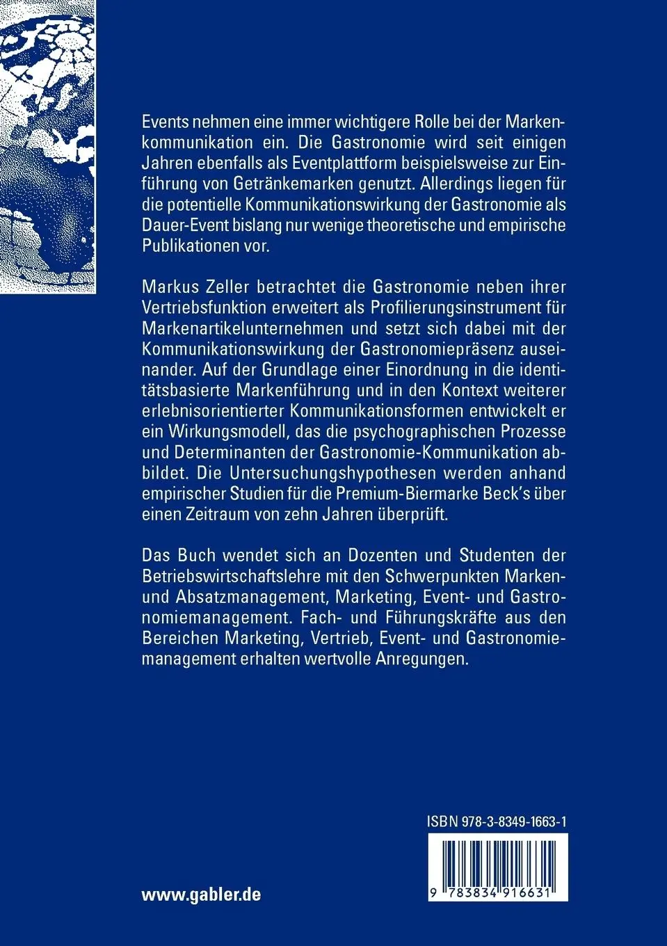 Rückseite: 9783834916631 | Die Relevanz der Gastronomie als Instrument der Markenkommunikation