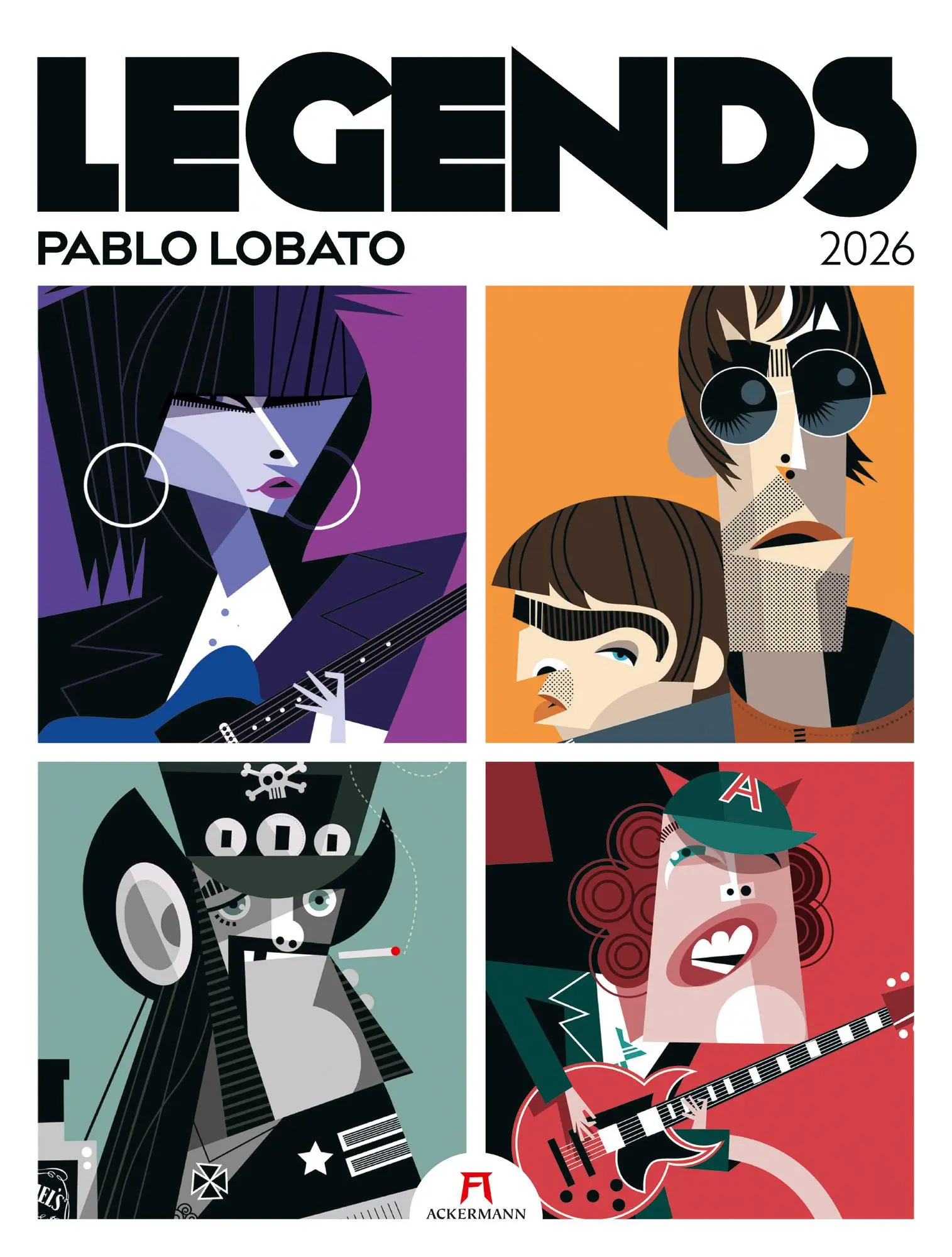 Cover: 9783838426631 | Legends - Musiklegenden Kalender 2026 | Pablo Lobato (u. a.) | 14 S.