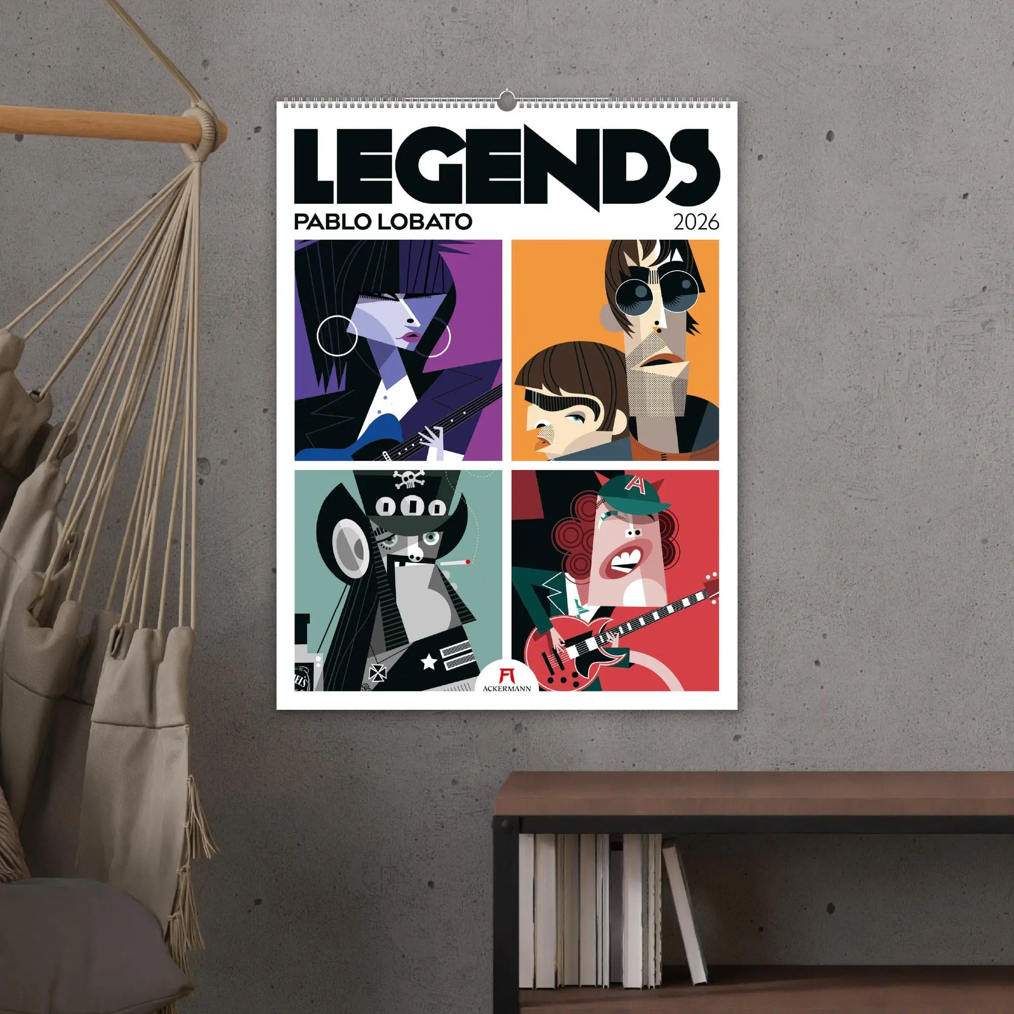 Bild: 9783838426631 | Legends Kalender 2026 Musiklegenden | Pablo Lobato (u. a.) | Kalender