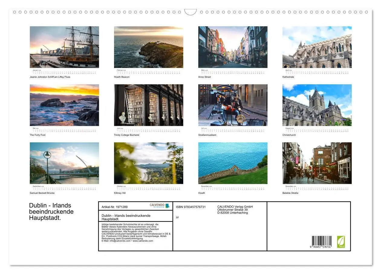 Bild: 9783457576731 | Dublin - Irlands beeindruckende Hauptstadt. (Wandkalender 2026 DIN...