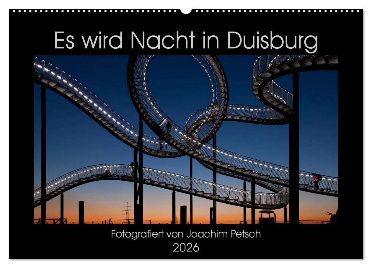 Cover: 9783457886731 | Es wird Nacht in Duisburg (Wandkalender 2026 DIN A2 quer), CALVENDO...