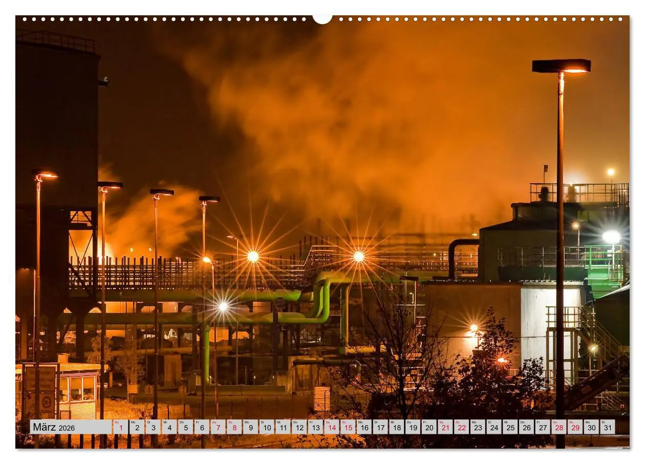 Bild: 9783457886731 | Es wird Nacht in Duisburg (Wandkalender 2026 DIN A2 quer), CALVENDO...