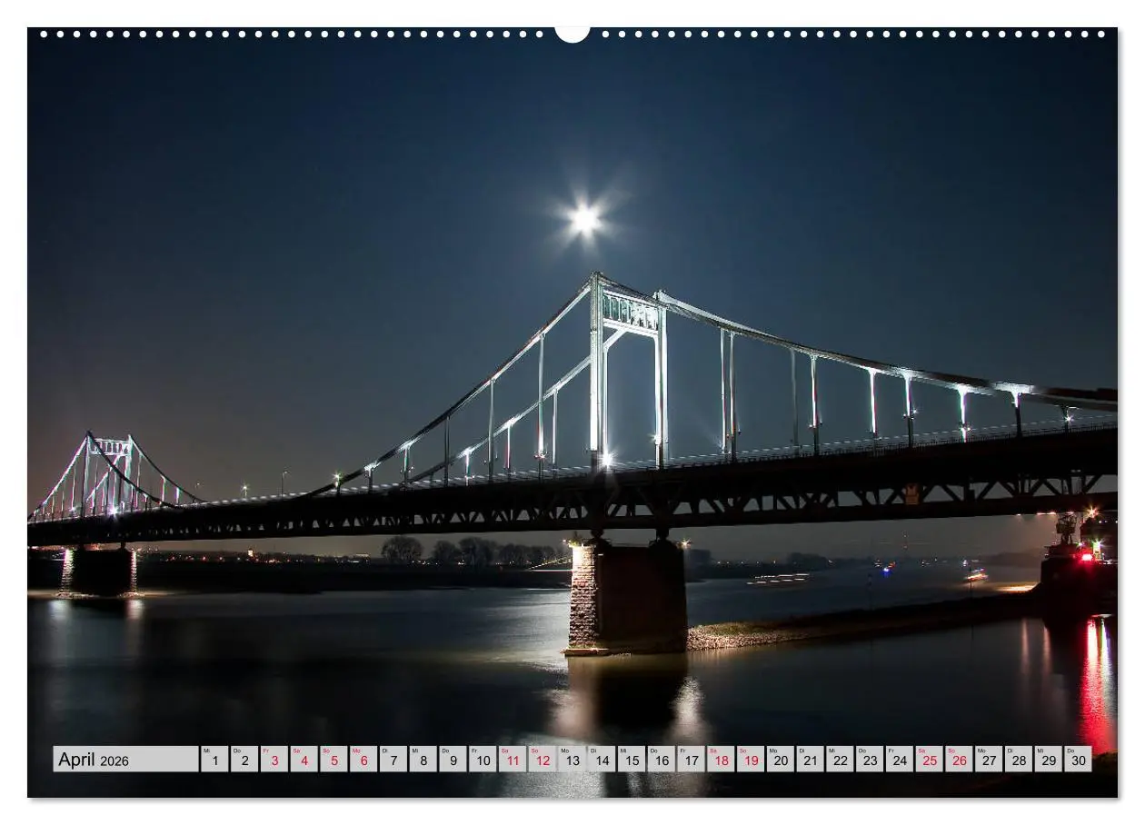 Bild: 9783457886731 | Es wird Nacht in Duisburg (Wandkalender 2026 DIN A2 quer), CALVENDO...