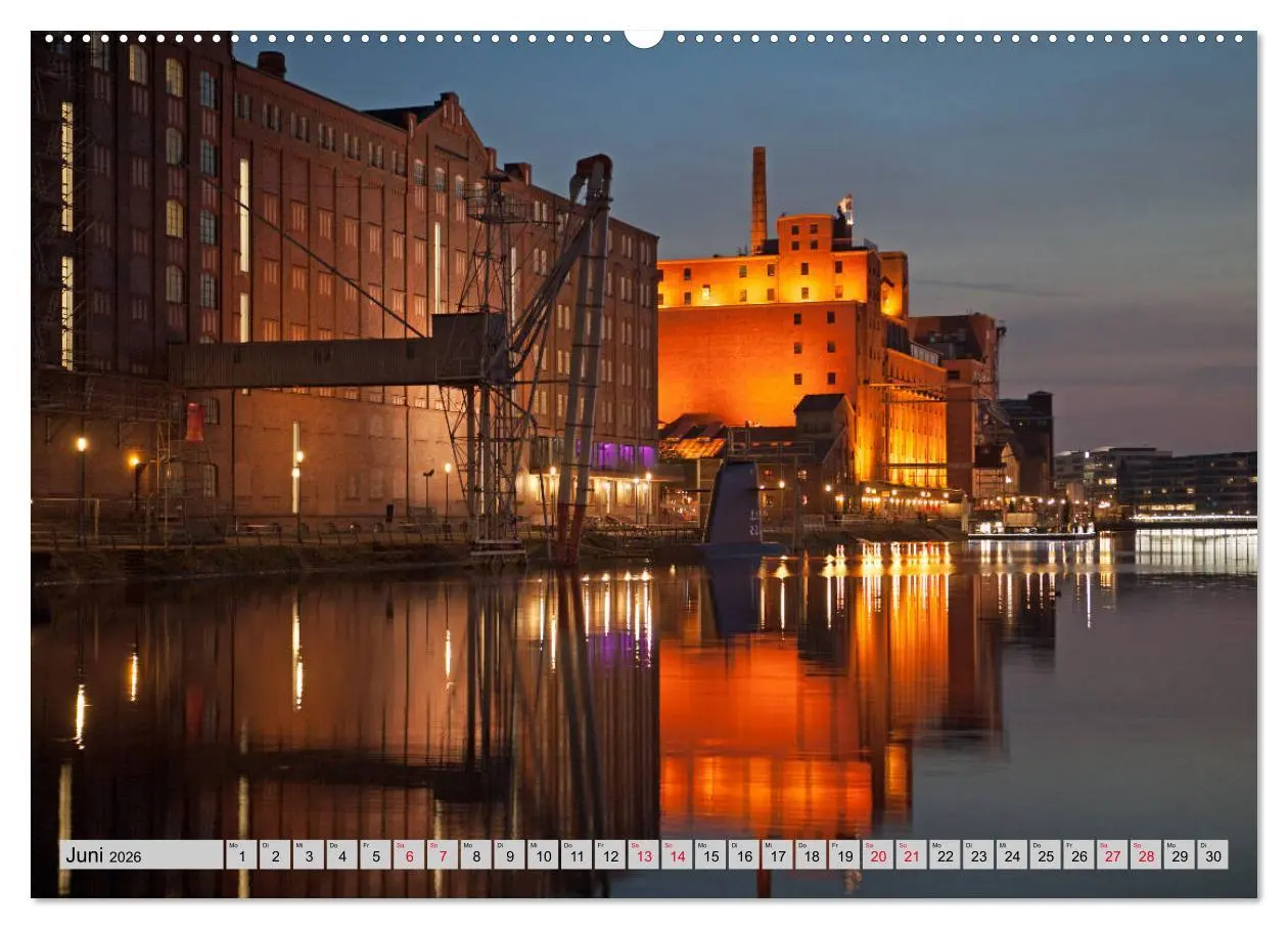 Bild: 9783457886731 | Es wird Nacht in Duisburg (Wandkalender 2026 DIN A2 quer), CALVENDO...