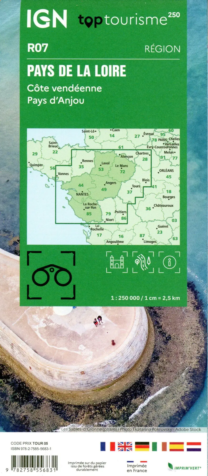 Bild: 9782758556831 | R07 Pays de la Loire | (Land-)Karte | IGN Regionale Straßenkarten