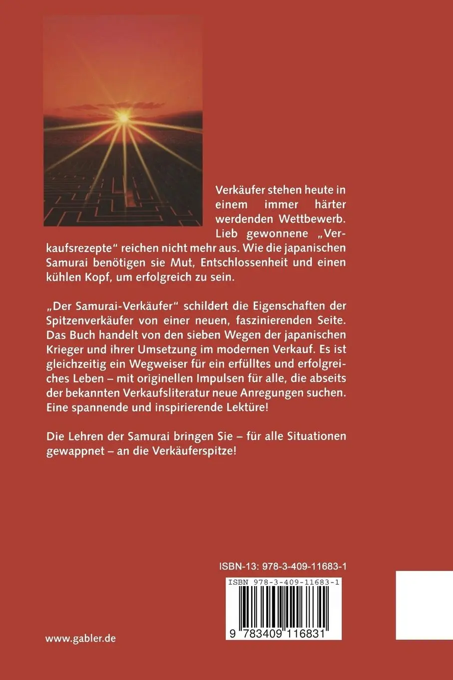 Rückseite: 9783409116831 | Der Samurai-Verkäufer | Hans-Peter Rentzsch | Taschenbuch | 205 S.