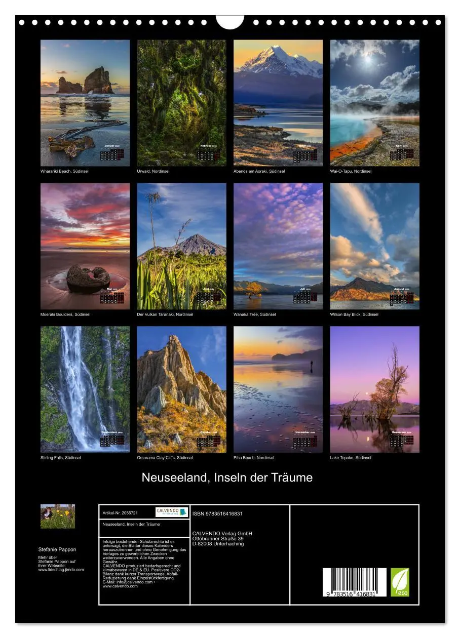 Bild: 9783516416831 | Neuseeland, Inseln der Träume (Wandkalender 2026 DIN A3 hoch),...