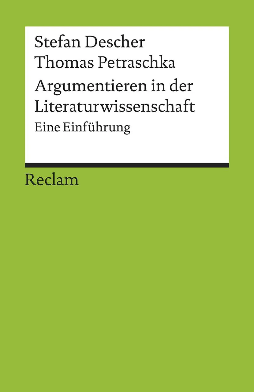 Cover: 9783150176931 | Argumentieren in der Literaturwissenschaft | Eine Einführung | Buch
