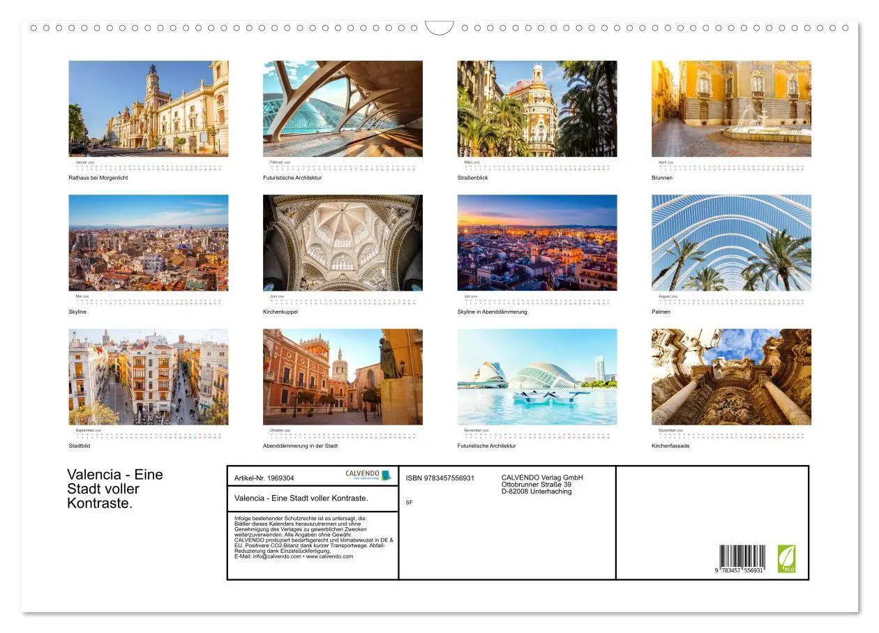 Bild: 9783457556931 | Valencia - Eine Stadt voller Kontraste. (Wandkalender 2026 DIN A2...