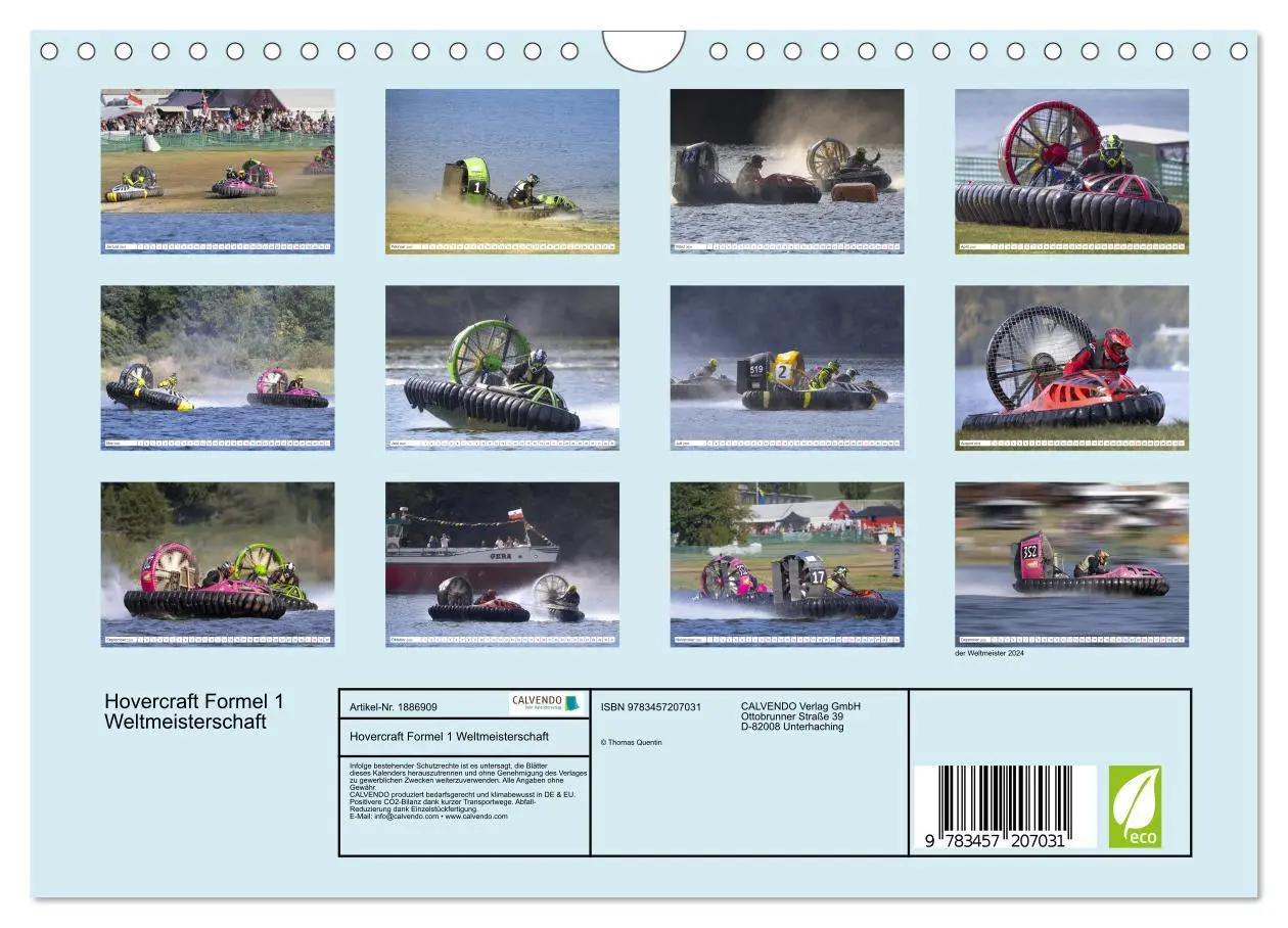 Bild: 9783457207031 | Hovercraft Formel 1 Weltmeisterschaft (Wandkalender 2025 DIN A4...