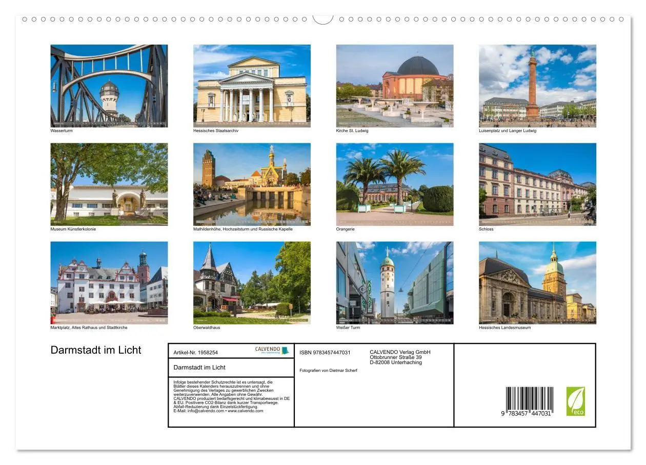 Bild: 9783457447031 | Darmstadt im Licht (hochwertiger Premium Wandkalender 2026 DIN A2...