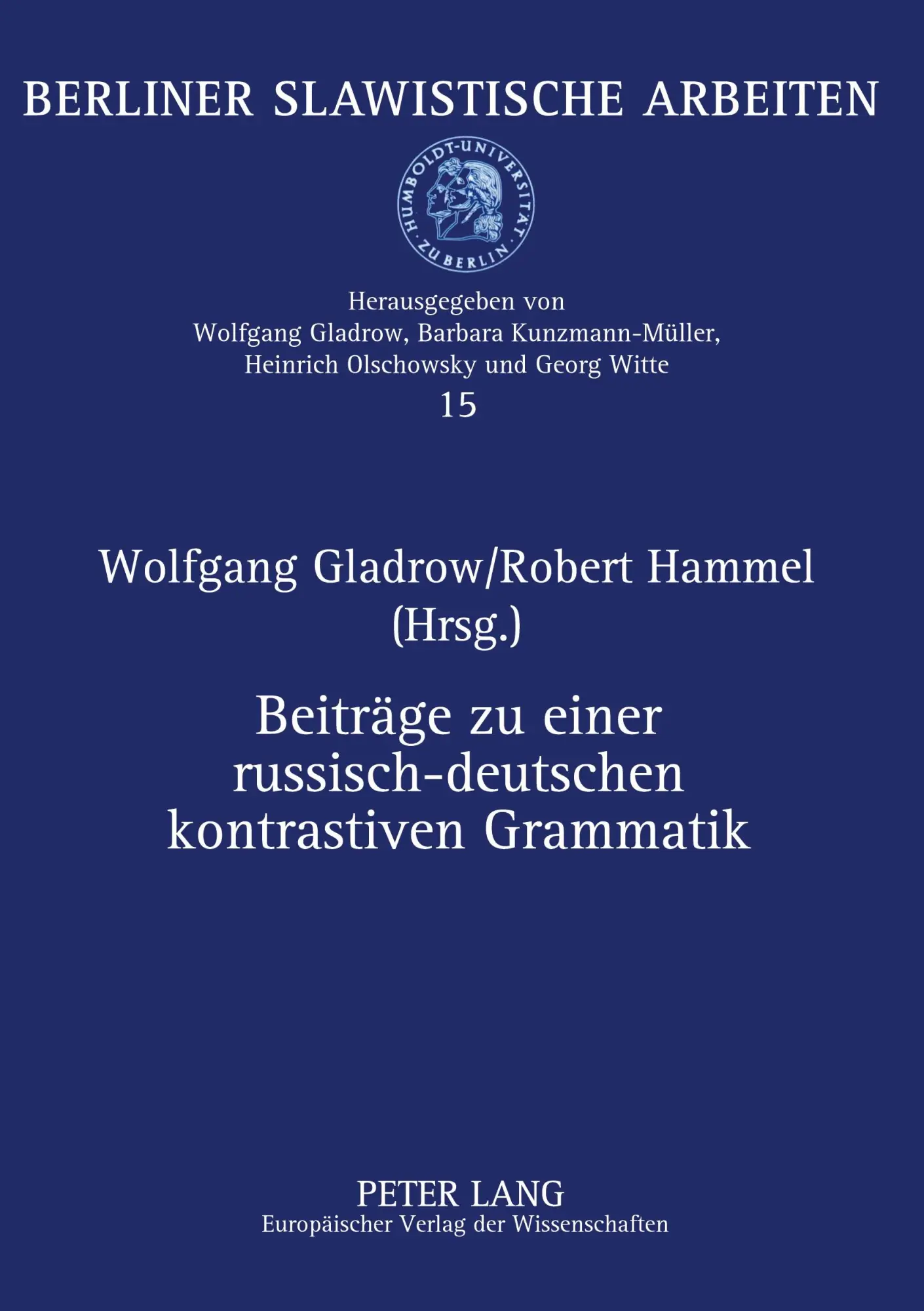 Cover: 9783631377031 | Beiträge zu einer russisch-deutschen kontrastiven Grammatik | Buch