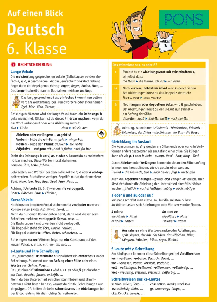Cover: 9783125617131 | PONS Deutsch 6. Klasse auf einen Blick | Anja Strube | Taschenbuch