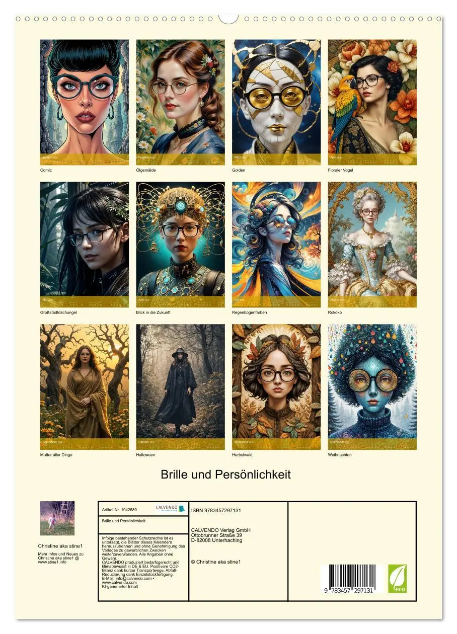 Bild: 9783457297131 | Brille und Persönlichkeit (hochwertiger Premium Wandkalender 2026...