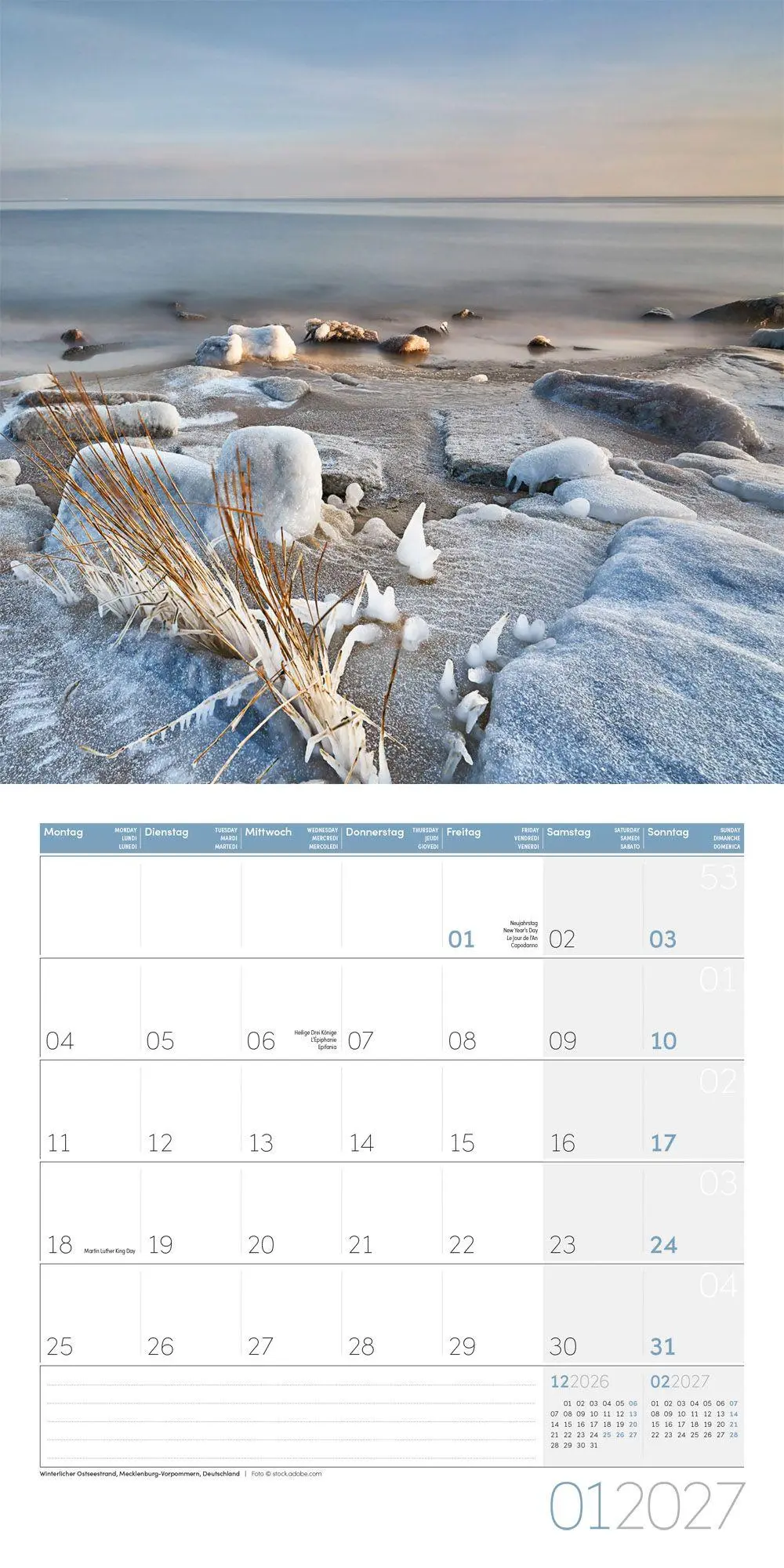 Bild: 9783838447131 | Am Meer Kalender 2027 - 30x30 - Art12 | Ackermann Kunstverlag GmbH