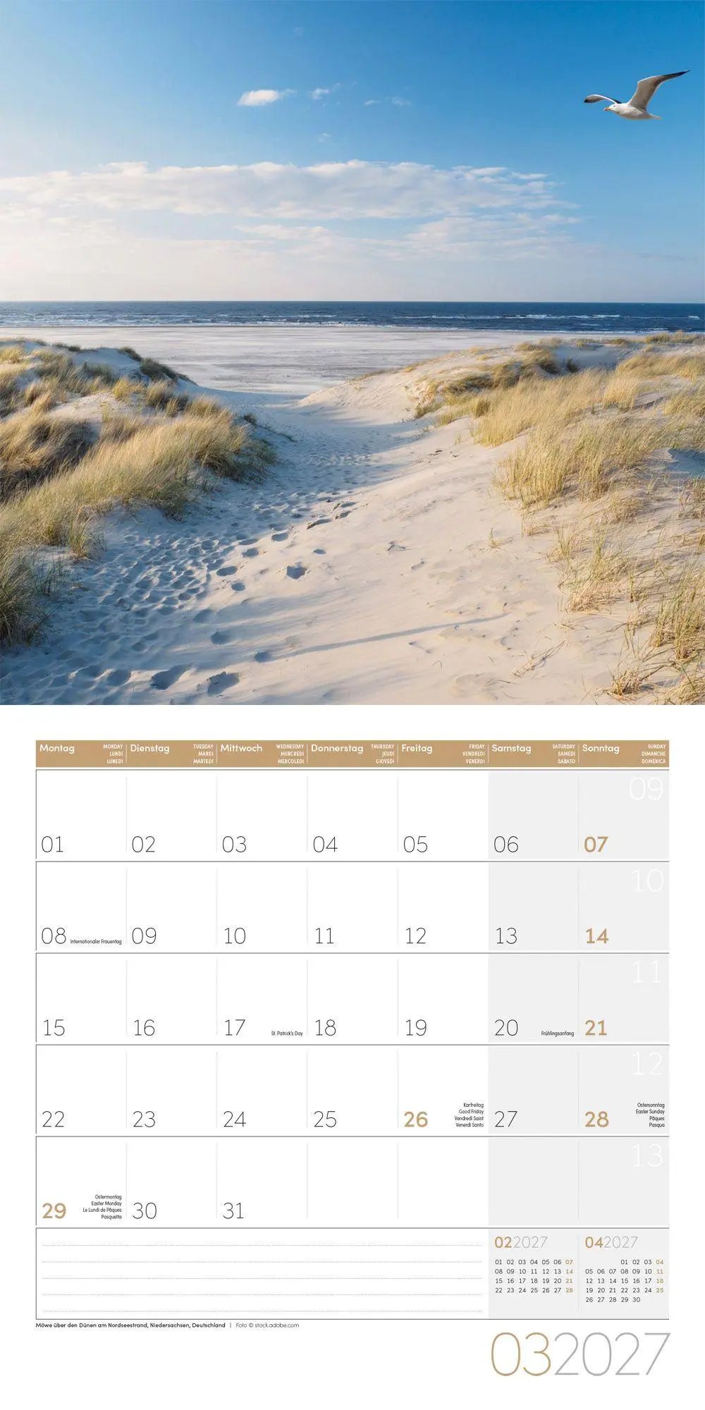 Bild: 9783838447131 | Am Meer Kalender 2027 - 30x30 - Art12 | Ackermann Kunstverlag GmbH