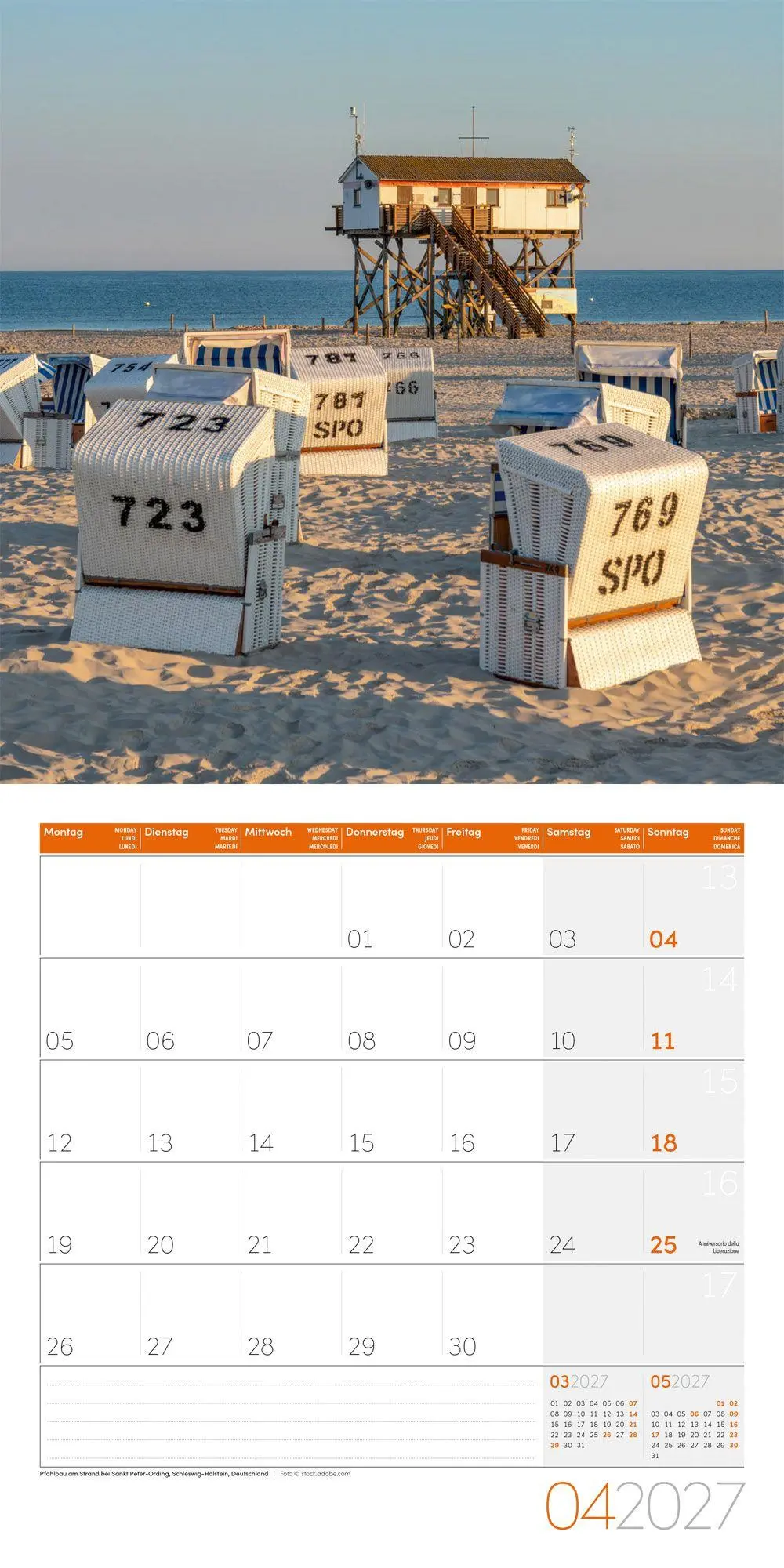Bild: 9783838447131 | Am Meer Kalender 2027 - 30x30 - Art12 | Ackermann Kunstverlag GmbH