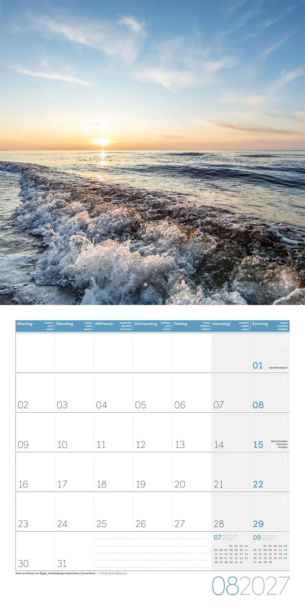 Bild: 9783838447131 | Am Meer Kalender 2027 - 30x30 - Art12 | Ackermann Kunstverlag GmbH