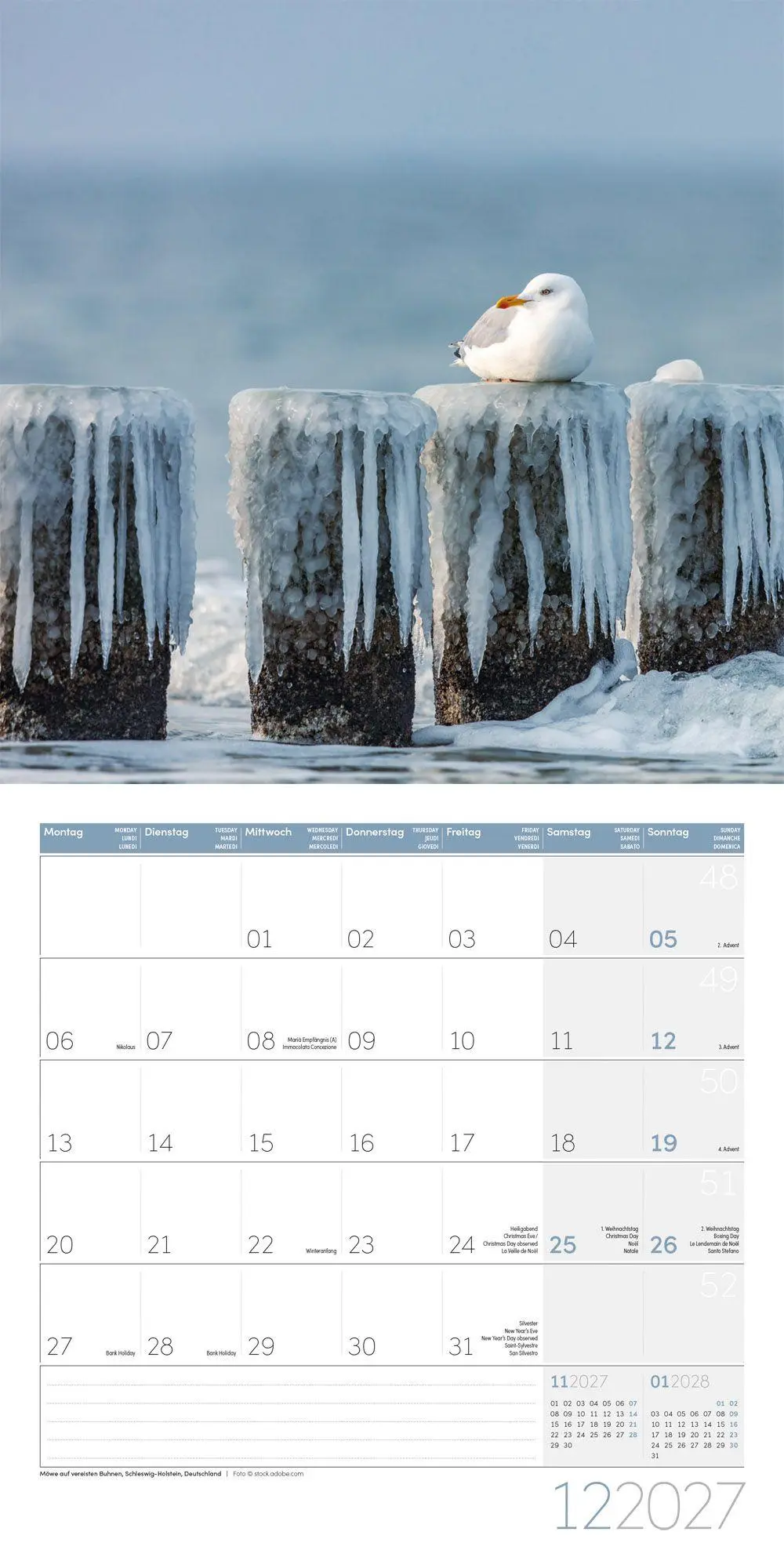 Bild: 9783838447131 | Am Meer Kalender 2027 - 30x30 - Art12 | Ackermann Kunstverlag GmbH