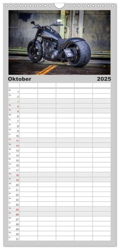 Bild: 9783457117231 | Familienplaner 2025 - Exklusive Best of Fat Ass Custombike Edition,...