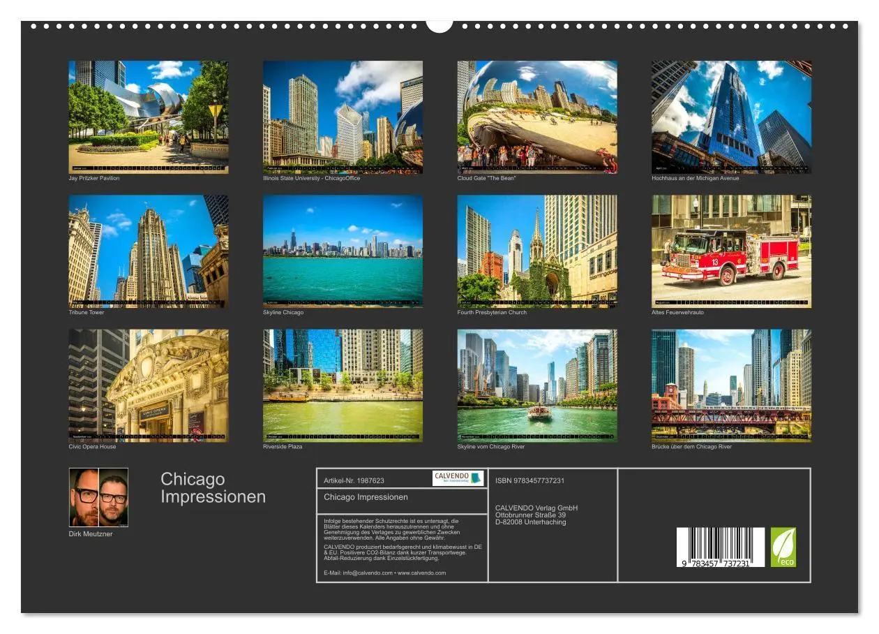 Bild: 9783457737231 | Chicago Impressionen (hochwertiger Premium Wandkalender 2026 DIN A2...