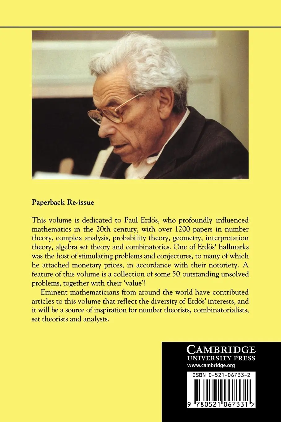 Rückseite: 9780521067331 | A Tribute to Paul Erdos | A. Baker (u. a.) | Taschenbuch | Englisch