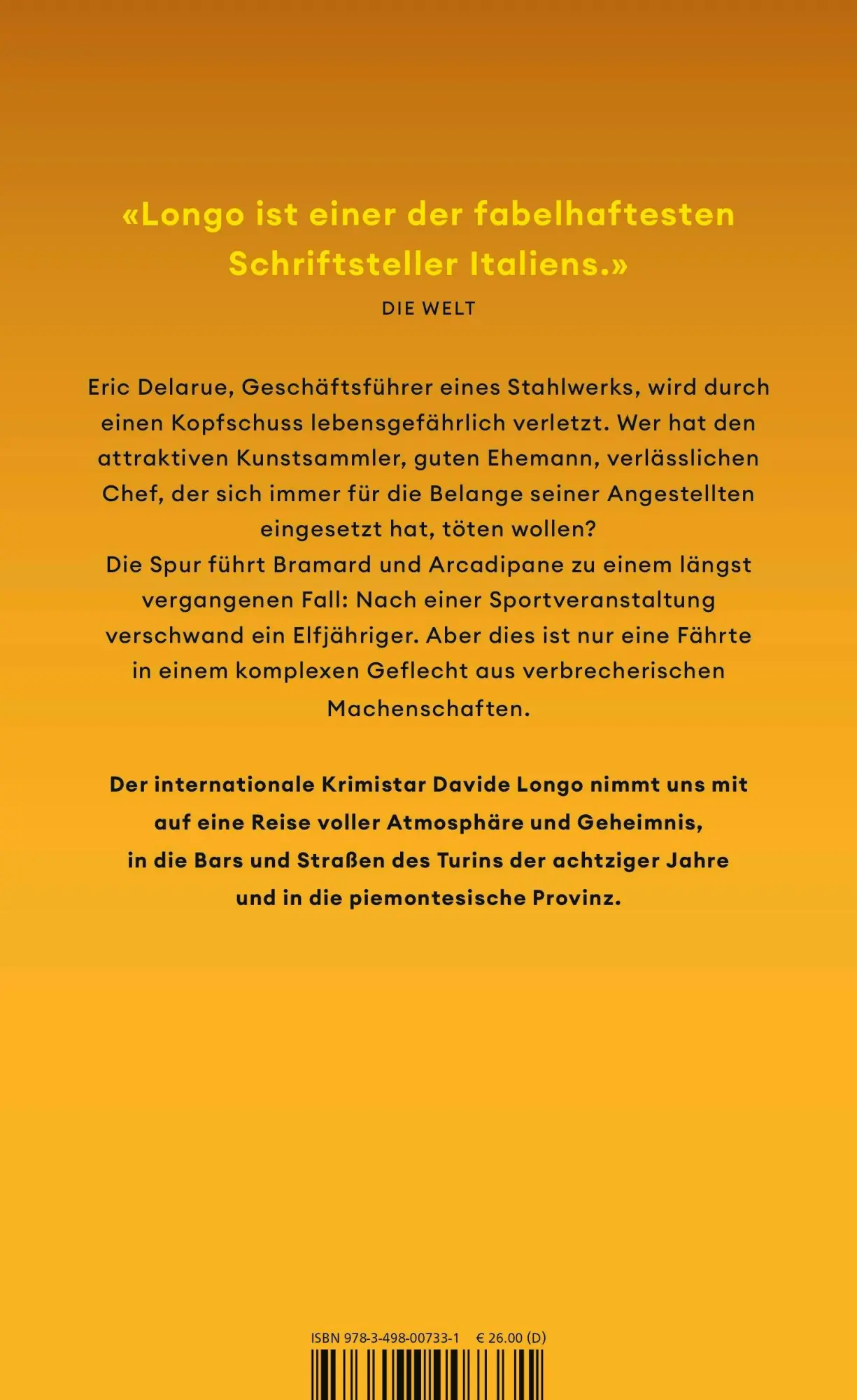 Rückseite: 9783498007331 | Ländliches Requiem | Davide Longo | Buch | 528 S. | Deutsch | 2025