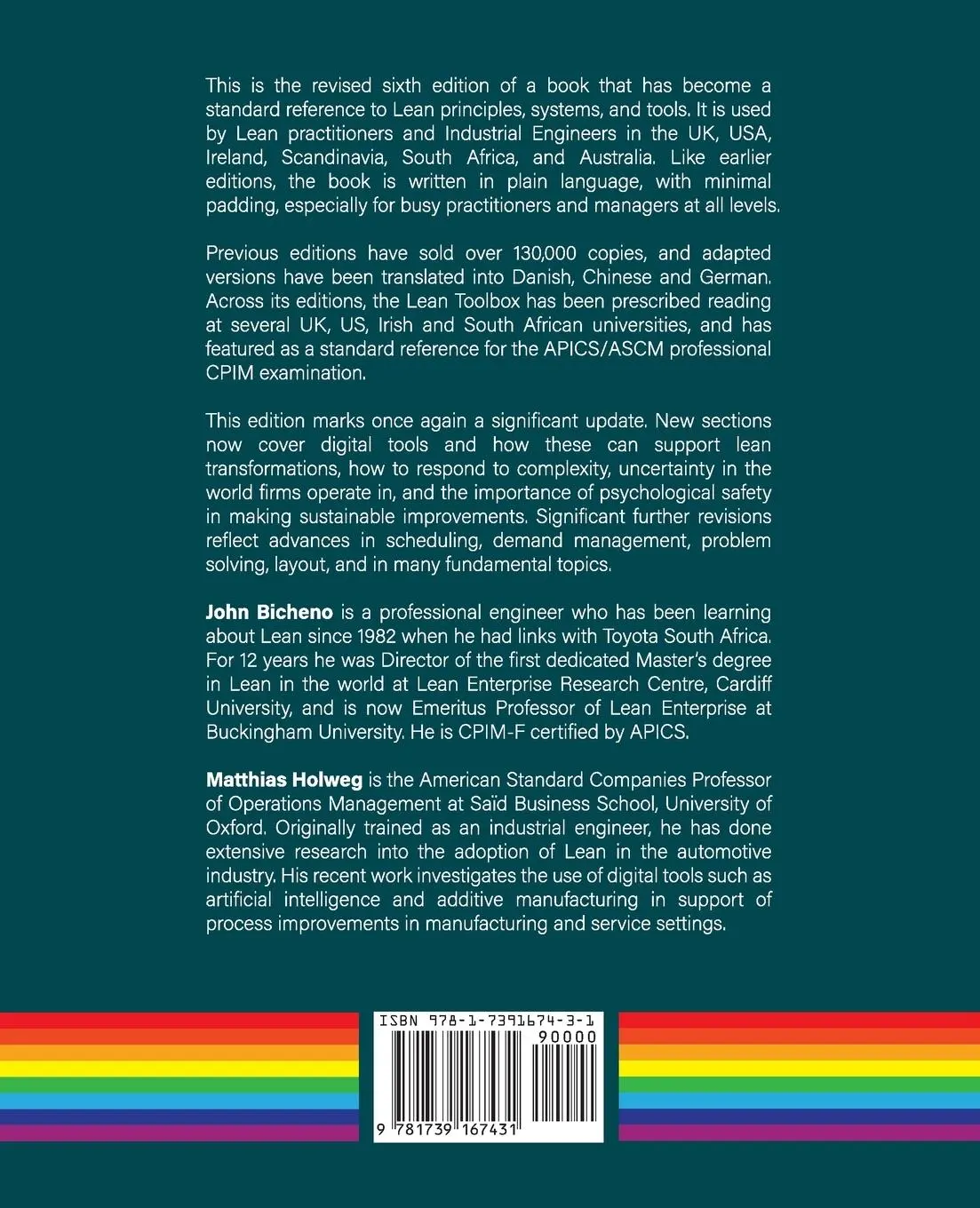 Rückseite: 9781739167431 | The Lean Toolbox Revised Sixth Edition | John Bicheno (u. a.) | Buch