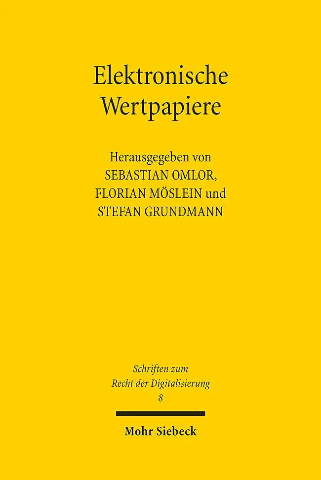 Cover: 9783161607431 | Elektronische Wertpapiere | Sebastian Omlor (u. a.) | Taschenbuch