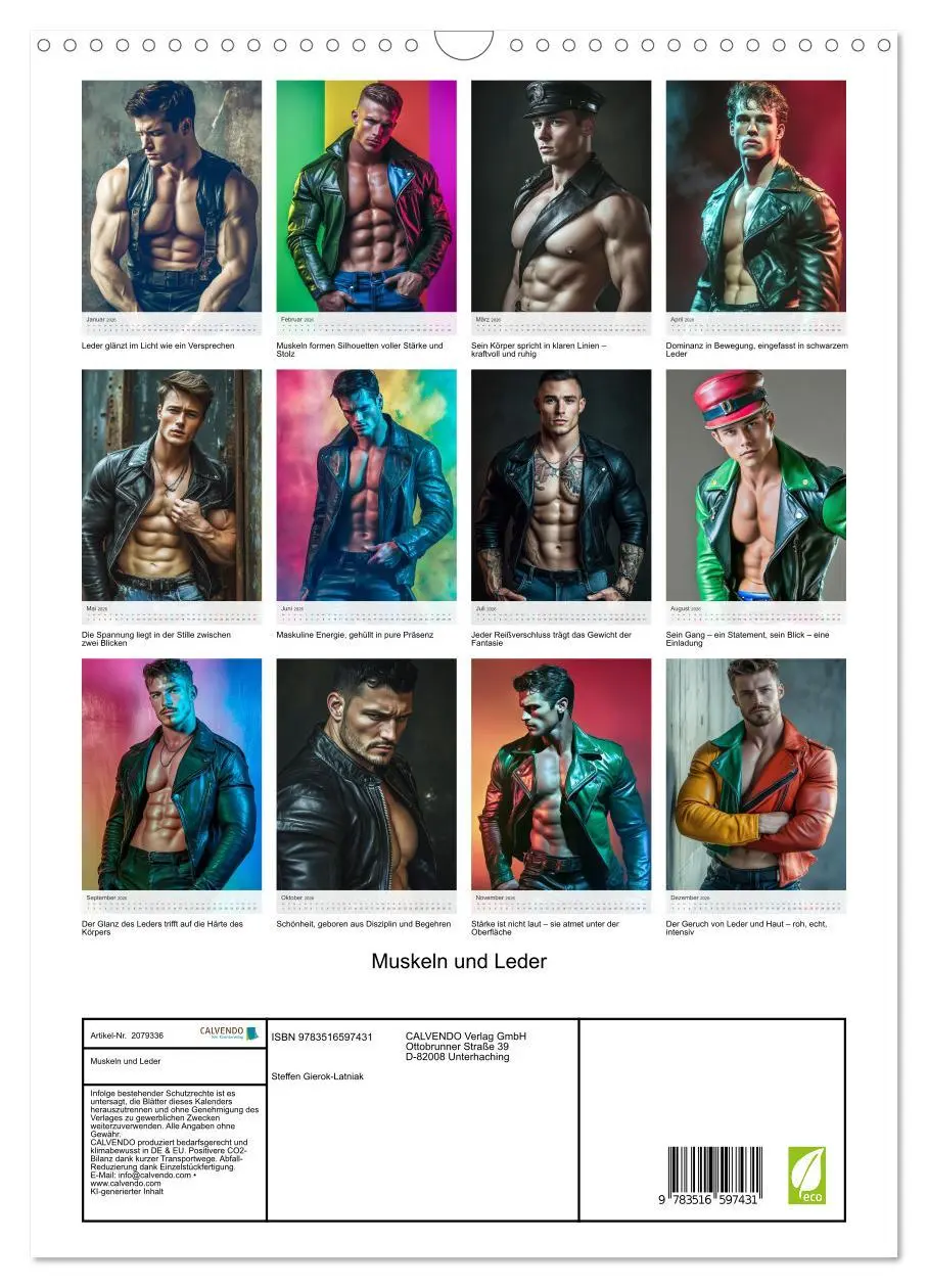 Bild: 9783516597431 | Muskeln und Leder (Wandkalender 2026 DIN A3 hoch), CALVENDO...