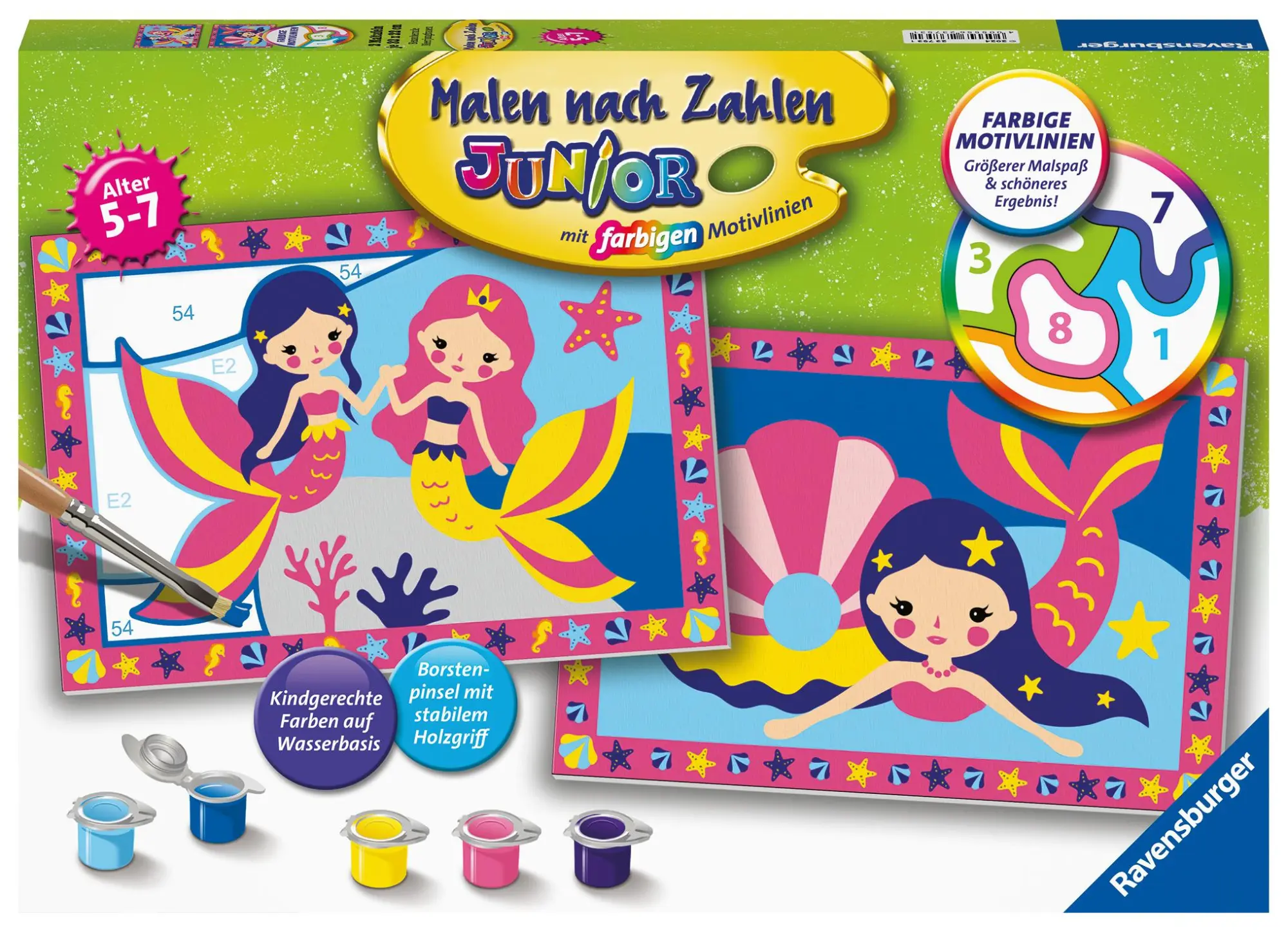 Cover: 4005556237531 | CreArt, Malen nach Zahlen Junior - Bezaubernde Meerjungfrauen | Spiel