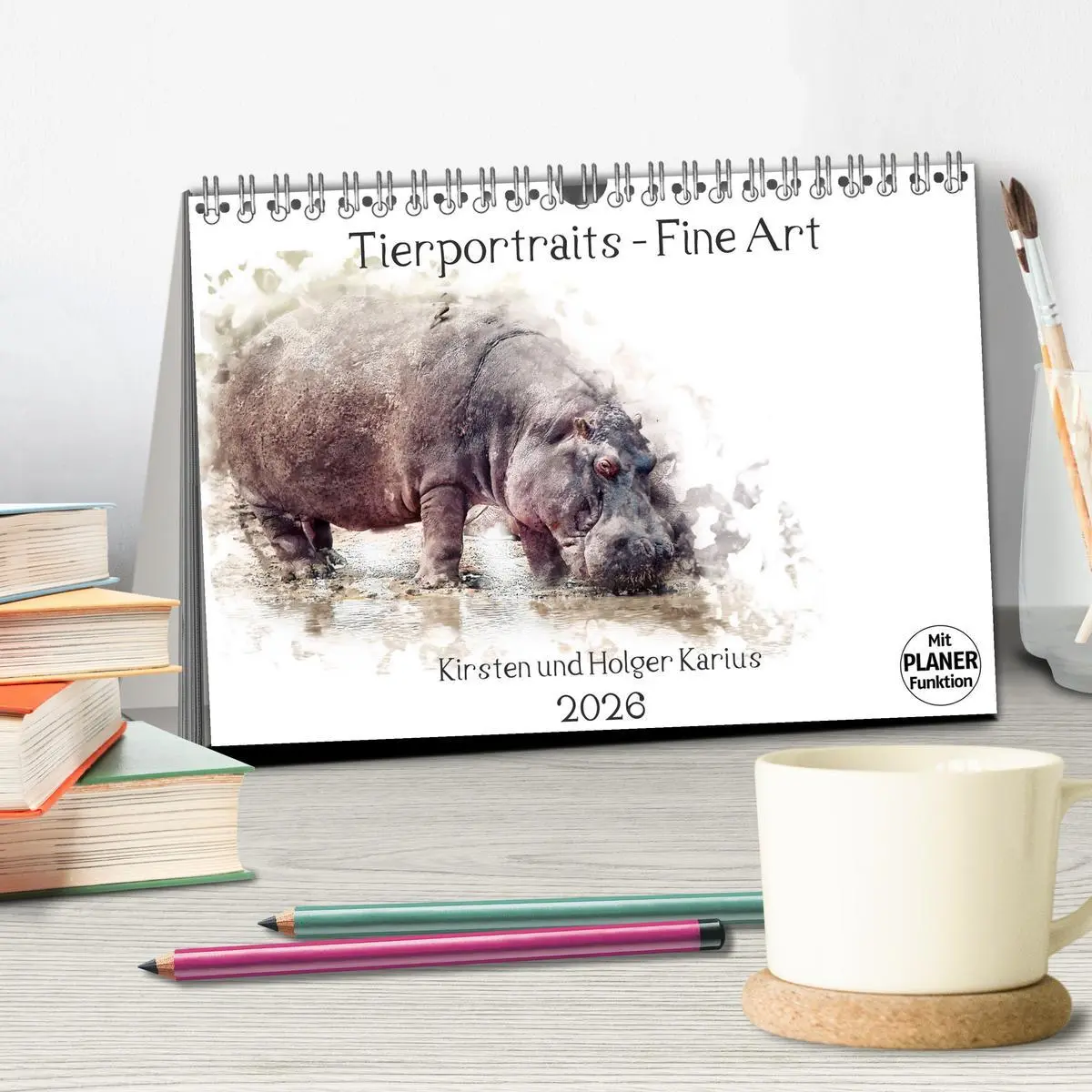Bild: 9783457877531 | Tierportraits - Fine Art (Tischkalender 2026 DIN A5 quer), CALVENDO...