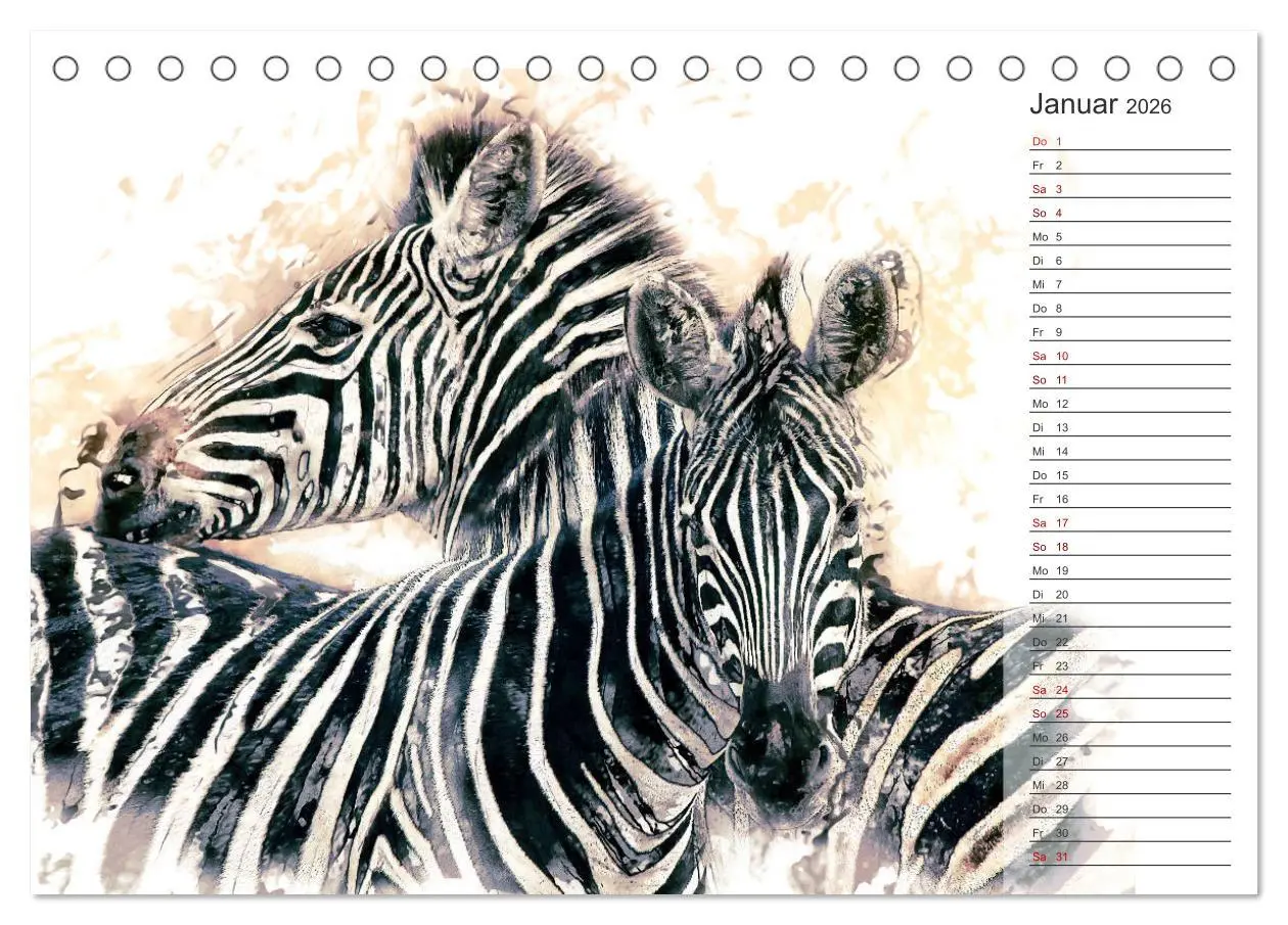 Bild: 9783457877531 | Tierportraits - Fine Art (Tischkalender 2026 DIN A5 quer), CALVENDO...