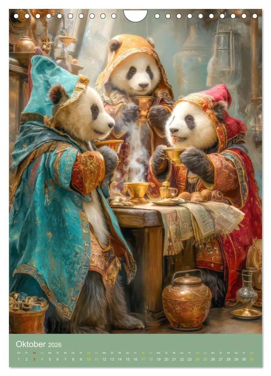 Bild: 9783516657531 | Pandas - Tatenfreudige Bären (Wandkalender 2026 DIN A4 hoch),...